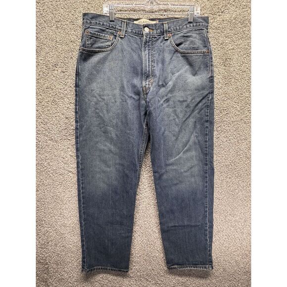 Levis Jeans Men 36x30 Blue 550 Relaxed Fit Straight Medium Wash Denim Vintage 04 - Picture 1 of 9